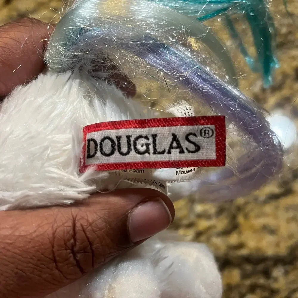 2019 Douglas Cuddle Toys Caticorn Stuffed Animal White Fluffy Cat Plush 8